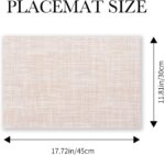 BACKTOEDEN Placemats Set of 8 Heat Resistant Washable Wipeable Placemat Woven No... - Image 4