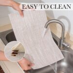 BACKTOEDEN Placemats Set of 8 Heat Resistant Washable Wipeable Placemat Woven No... - Image 7