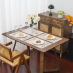 BACKTOEDEN Placemats Set of 8 Heat Resistant Washable Wipeable Placemat Woven No... - Image 9
