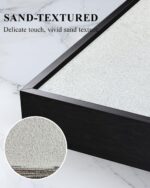HUARCEY Sand-Textured Wave Black Metal Framed Canvas Wall Art, Luxury Sand Finis... - Image 5