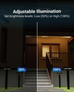 Sunco 6 Pack 2W LED Square Solar Pathway Walkway Driveway Backyard Patio Garden ... - Image 4