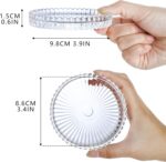 kanpura 3.5 Inch Glass Pillar Candle Holder Set Set of 2 Gear Round Candle Plate... - Image 3