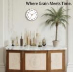 Woodgrain Wall Clock–Silent Non-Ticking Wall Clocks Battery Operated 8 Inch, Lar... - Image 3
