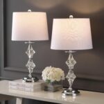 JONATHAN Y 27.5" Clear Crystal Table Lamp Set of 2 for Living Room Bedroom, Glam... - Image 8