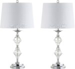 JONATHAN Y 27.5" Clear Crystal Table Lamp Set of 2 for Living Room Bedroom, Glam... - Image 9