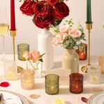 15Pcs Glass Votive Candle Holders, Gold Tea Light Candle Holders Vintage Fall Te... - Image 7
