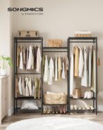 SONGMICS Portable Wardrobe Closet Heavy Duty Clothes Rack, Freestanding Closet O... - Image 3