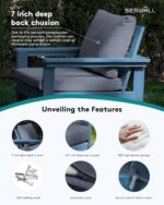 SERWALL HDPE Patio Furniture Set, 7-piece Outdoor Sectional Sofa Set, All Weathe... - Image 4