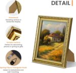 upsimples 8x10 Picture Frame with Real Glass, Ornate Vintage 8 x 10 Photo Frames... - Image 5