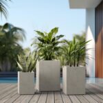 Kante 18.5",15.7",12.6" H Tall Rectangular Concrete Planters Set of 3, Outdoor I... - Image 6