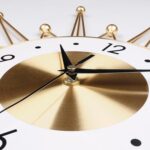 Lafocuse Silent 23 Inch Metal Large Gold Wall Clock for Home Decor, Mid Century ... - Image 8