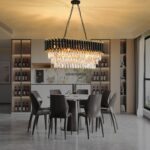 Modern Crystal Chandeliers for Dining Room Black and Gold Chandelier Living Room... - Image 3