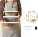 3 Tier Cupcake Stand, White Acrylic Serving Trays with Gold-Painted Iron Rack, R... - Image 3