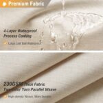BTTN Fabric Shower Curtain, Linen Textured Heavy Duty Polyester Cloth Shower Cur... - Image 3