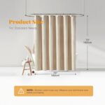 BTTN Fabric Shower Curtain, Linen Textured Heavy Duty Polyester Cloth Shower Cur... - Image 8
