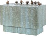 LuxenHome 24 Inch Outdoor Water Fountain, Resin Stone and Patina Rectangular Wat... - Image 4