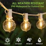 Mlambert 200Ft(2x100Ft) LED Outdoor String Lights, Dimmable G40 Globe Patio Ligh... - Image 3