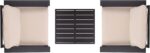 SAFAVIEH Outdoor Patio Furniture Collection – Fash Black & Taupe Cushion 3-Piece... - Image 6