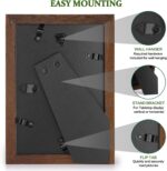 Emfogo 4x6 Picture Frame, Pack of 2 Photo Frame with Real Glass, Solid Wood Rust... - Image 5