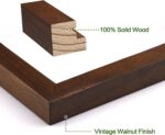 Emfogo 4x6 Picture Frame, Pack of 2 Photo Frame with Real Glass, Solid Wood Rust... - Image 6