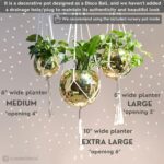 SCANDINORDICA Disco Ball Planter – Value Package: Mirror Disco Planter with Chai... - Image 6