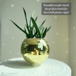 SCANDINORDICA Disco Ball Planter – Value Package: Mirror Disco Planter with Chai... - Image 7