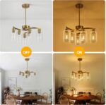 CNRATYE 6-Light Gold Chandeliers for Dining Room, Modern Kitchen Island Light Fi... - Image 6