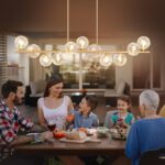Linear Chandeliers for Dining Room 51" Gold Linear Pendant Light with Clear Swir... - Image 8