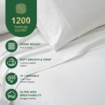 Ivellow 100% Egyptian Cotton Sheets King Size Set - 1200 Thread Count 6 PC 18" D... - Image 3