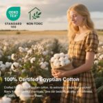 Ivellow 100% Egyptian Cotton Sheets King Size Set - 1200 Thread Count 6 PC 18" D... - Image 4