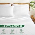Ivellow 100% Egyptian Cotton Sheets King Size Set - 1200 Thread Count 6 PC 18" D... - Image 6
