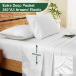 Ivellow 100% Egyptian Cotton Sheets King Size Set - 1200 Thread Count 6 PC 18" D... - Image 7