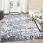ROYHOME 8x10 Modern Abstract Rug Faux Wool Accent Rug Ultra Soft Non Slip Non Sh... - Image 4