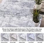ROYHOME 8x10 Modern Abstract Rug Faux Wool Accent Rug Ultra Soft Non Slip Non Sh... - Image 6