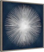 Amanti Art Framed Canvas Wall Art 22x22 Sunburst on Dark Blue I by Abby Young, F... - Image 3