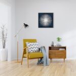 Amanti Art Framed Canvas Wall Art 22x22 Sunburst on Dark Blue I by Abby Young, F... - Image 6