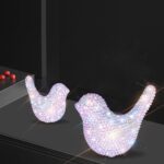 Bling Small Birds Statues，Glitter Rhinestone Home Decor,Modern Style Shiny Figur... - Image 5