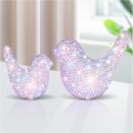 Bling Small Birds Statues，Glitter Rhinestone Home Decor,Modern Style Shiny Figur... - Image 9