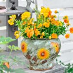 Sungmor Ceramic Hand Painted Succulent Flower Pots, 9 Inch Large Pottery Pots fo... - Image 5
