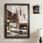 ROLOVE 23x34 Inch Antique Black and Gold Mirror for Wall, Ornate Baroque Decorat... - Image 4