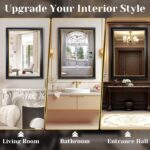 ROLOVE 23x34 Inch Antique Black and Gold Mirror for Wall, Ornate Baroque Decorat... - Image 6