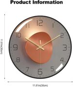 Ergocar Wall Clock, Art Deco Wall Clock, Non-Ticking Silent Modern Metal Wall Cl... - Image 7