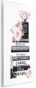 Stupell Industries 'Pink Roses and Toiletries Fashion Glam Bookstack', Wall Plaq... - Image 3