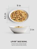 LIFVER 9" Serving Bowls for Wedding Decor, 36 OZ Porcelain Serving Dishes for En... - Image 3