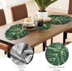 CLEENTABLE Luxury Glass Beaded Table Runner for Dining Table - 36x13 Inches Leaf... - Image 4