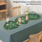 CLEENTABLE Luxury Glass Beaded Table Runner for Dining Table - 36x13 Inches Leaf... - Image 6