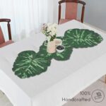 CLEENTABLE Luxury Glass Beaded Table Runner for Dining Table - 36x13 Inches Leaf... - Image 7