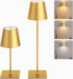 Kakanuo Gold Cordless Rechargeable Table Lamp 5000mAh Battery Operated Lamps, 3 ... - Image 7
