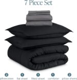 Bare Home Bed-in-A-Bag 7 Piece Comforter & Sheet Set - Queen - Goose Down Altern... - Image 8