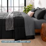 Bare Home Bed-in-A-Bag 7 Piece Comforter & Sheet Set - Queen - Goose Down Altern... - Image 9